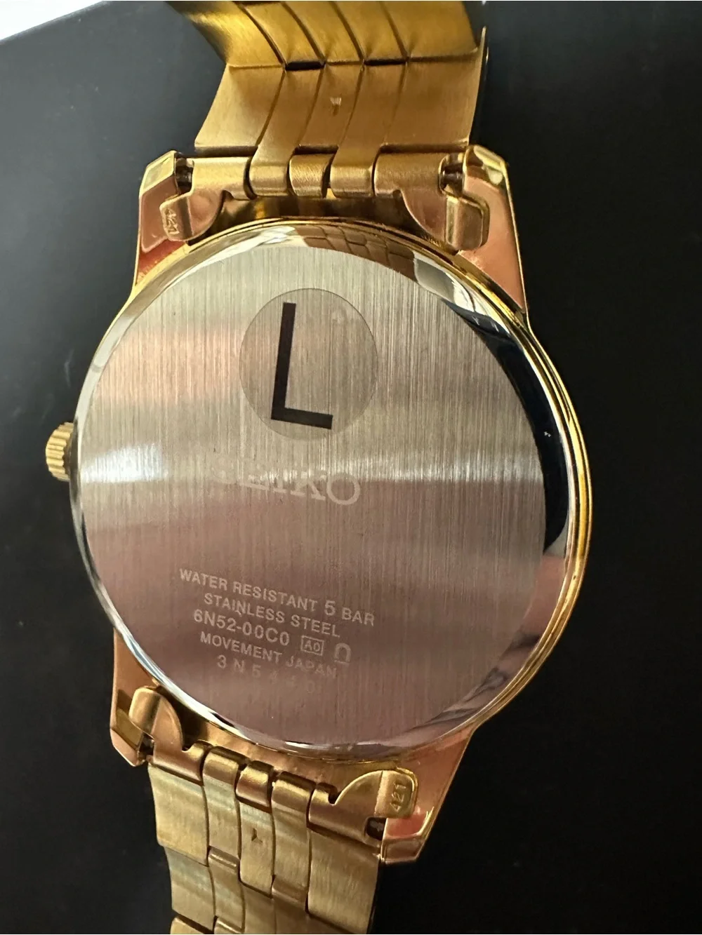 SEIKO Men's Gold Tone Stainless Steel Dress Watch